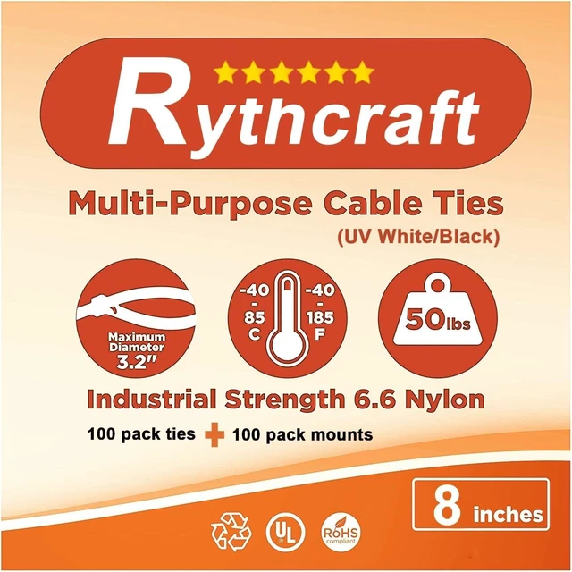 Alt view image 7 of 7 - 100 Pack 1.1 inch Zip Tie Adhesive Mounts Self Adhesive Cable Tie Base Holders with Multi-Purpose Tie wire clips with screw hole,Anchor stick on wire holder with 8 inch zip tiesBlack