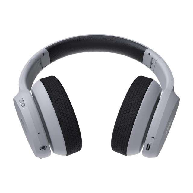 Alt view image 2 of 7 - Fitness Bluetooth Headphones - Over The Ear Running Headphones, Active Noise Cancelling Wireless Headphones + Awareness Mode, Bluetooth Headset with Mic, 45 Hours of Battery Life (White)