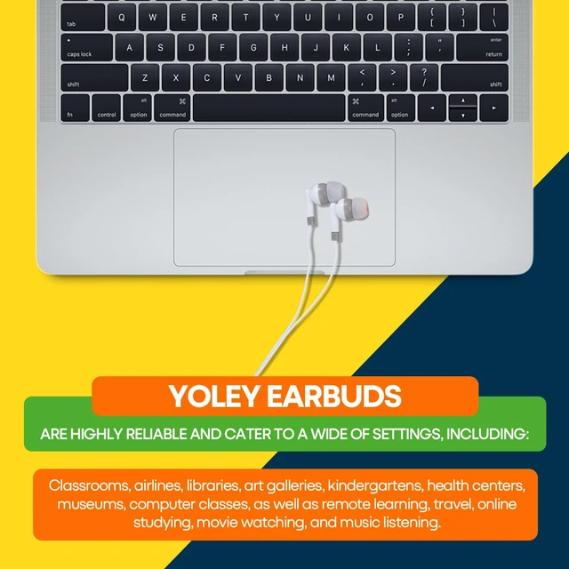 Alt view image 4 of 7 - 200 Packs Classroom Earbuds Bulk Headphones for Kids School Students Children, Wholesale Class Set Durable Earphones, Individually Bagged (200 Mixed)