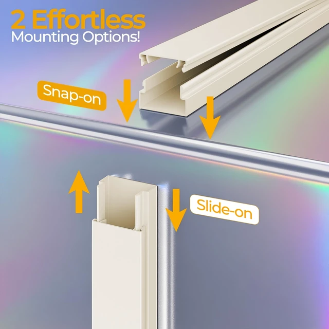 Alt view image 6 of 7 - 113.4in Cord Hider Kit, Cord Covers for 2-4 Wires on Wall, Self-Adhesive Cable Hider Wire Covers for Cords on Wall, Paintable Cord Hider for Walls Mount Tv, Cable Cover Raceway, W0.95 H0.55in, Beige