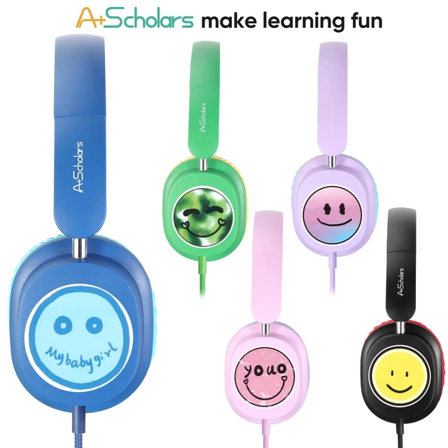 Alt view image 4 of 7 - Kids Headphones Bulk 5 Pack for School, HD Mic Stereo Sound Over-Ear Headphones for Classroom, Comfortable Fit, Foldable, 3.5mm Jack Wired Headphones for Kids ipad Tablets Computer Travel