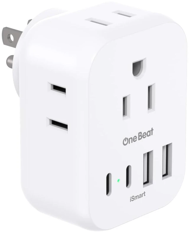 Main image of Travel Cruise Ship Essentials, PD20W Multi Plug Wall Outlet Extender 4 Outlets 4 USB Ports (2 USB-C), Small Power Strip Non Surge Protector for Cruise Travel, Cruise Outlet Splitter Plug Adapter
