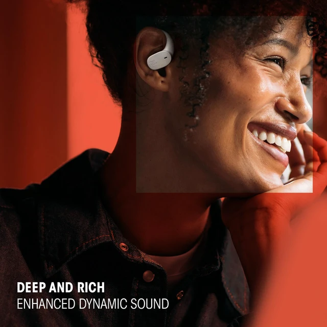 Alt view image 7 of 7 - Sense Lite Open Ear Earbuds, True Wireless, Ear Hook Fit - Beige Water Resistant Sports And Workout Headphones, Up To 8 Hrs Playtime, Clear Calls With Noise Reduction
