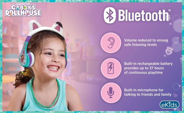 Alt view image 2 of 7 - Gabbys Dollhouse Bluetooth Headphones for Kids, Wireless Headphones