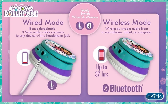 Alt view image 6 of 7 - Gabbys Dollhouse Bluetooth Headphones for Kids, Wireless Headphones