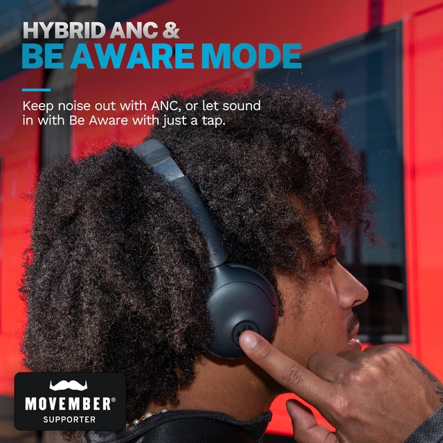 Alt view image 4 of 7 - Go Lux ANC on Ear Headphones with Bluetooth Multipoint, Graphite