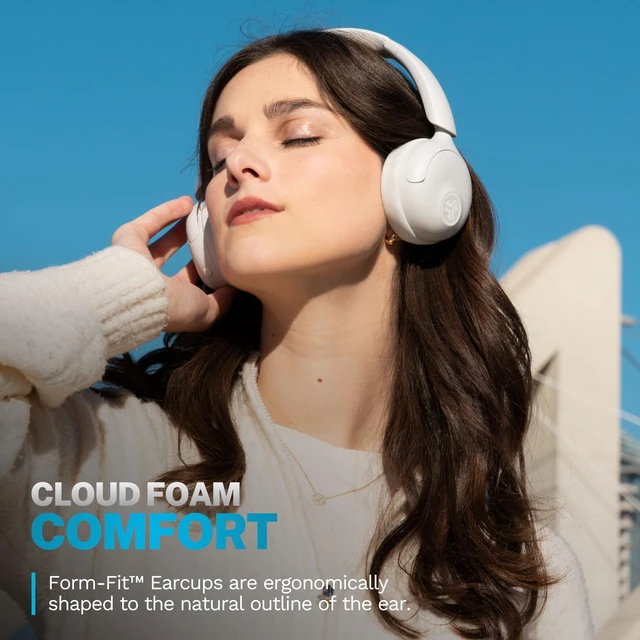 Alt view image 5 of 7 - Go Lux ANC on Ear Headphones with Bluetooth Multipoint, White