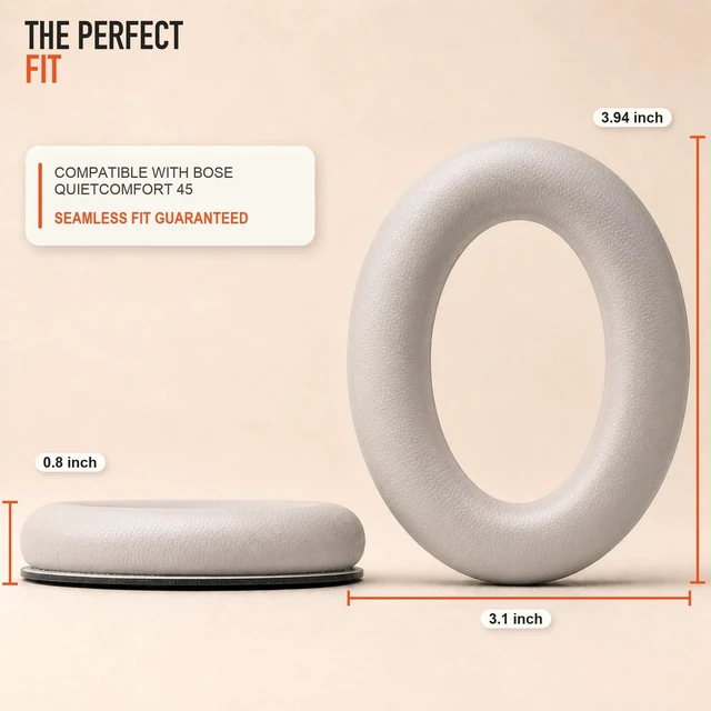 Alt view image 5 of 7 - PadZ QC45 - Earpads for Bose QuietComfort 45, QC SE & QC Wireless Made by Wicked Cushions Extra Thick Cushions, Premium Durable Stitching Sandstone