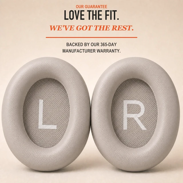 Alt view image 6 of 7 - PadZ QC45 - Earpads for Bose QuietComfort 45, QC SE & QC Wireless Made by Wicked Cushions Extra Thick Cushions, Premium Durable Stitching Sandstone