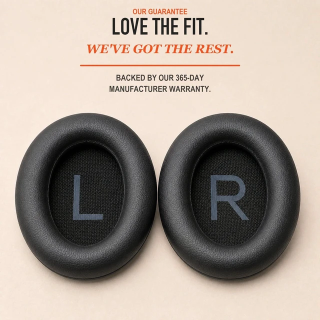 Alt view image 6 of 7 - PadZ QC45 - Earpads for Bose QuietComfort 45, QC SE & QC Wireless Made by Wicked Cushions Extra Thick Cushions, Premium Durable Stitching Black