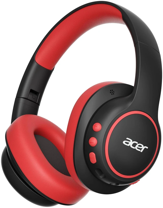 Main image of OHR702 Kids Bluetooth Headphones for School with Built-in Mic,Over-Ear 75H Playtime, Bluetooth 6.0, 3.5mm Jack Aux Cord, 85dBA Safe Volume, USB-C Fast Charging, for iPad/Travel/Tablet- Black Red