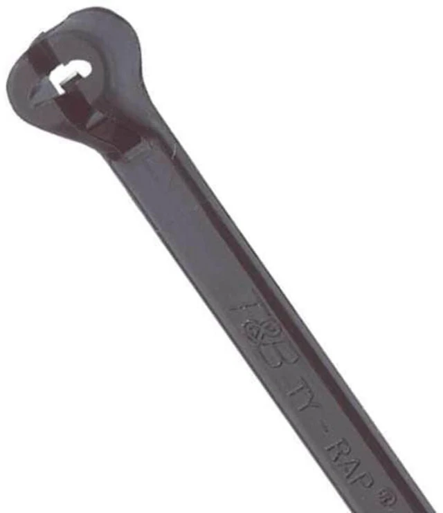 Main image of Ty-Rap Black Cable Ties, 14.2 in, 50 lb, Bulk Pack Nylon 6.6, Stainless Steel Barb, UV Resistant, Tensile Strength, Bundle Range Up To 4.02 In, UL Listed (E49405)