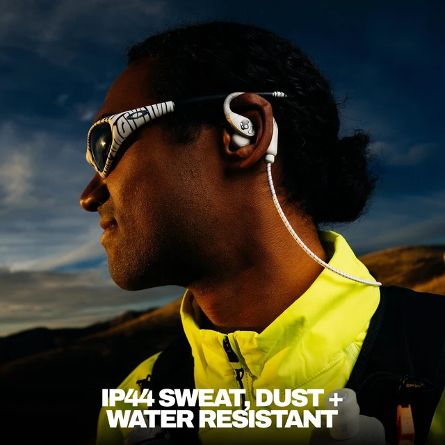 Alt view image 4 of 7 - Push 540 Open Wireless Open-Ear Bluetooth Earbuds - Bone Sweat and Water Resistant, 42 Hours Battery, Detachable Neckband, Secure Over-Ear Fit, Running Outdoors, Exercise, Gym