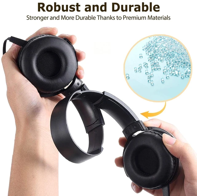 Alt view image 4 of 7 - 20 Pack Bulk Headphones for Classroom, Kids Wired Headphone for School Students K-12, Affordable Classroom Headphones, On-Ear with 3.5mm Plug(Black)