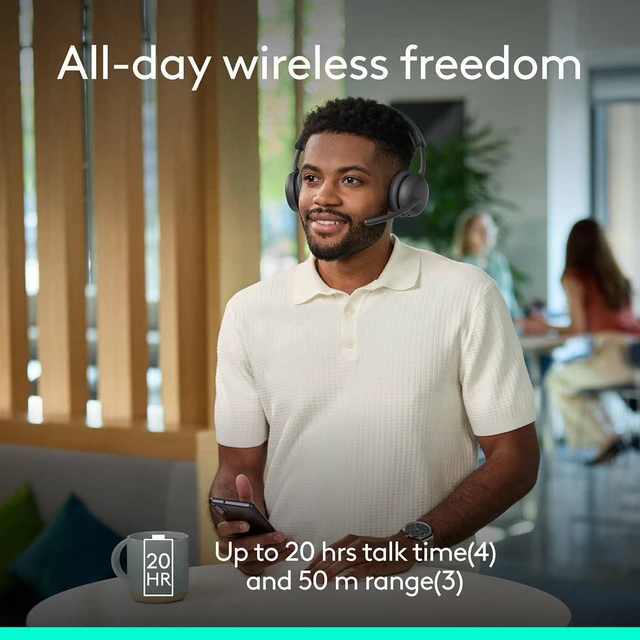 Alt view image 7 of 7 - Zone Wireless 2 ES for Business Headset - Native Bluetooth Adaptive Hybrid ANC, Native Bluetooth, Microsoft Teams Certified, ideal for Business, Noise-Canceling, Graphite color