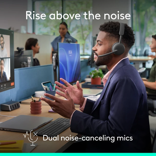 Alt view image 5 of 7 - Zone Wireless 2 ES for Business Headset - UC Adaptive Hybrid ANC, Bluetooth, USB-C & USB-A, Zoom & Google Certified, ideal for Business, Noise-Canceling, Graphite color