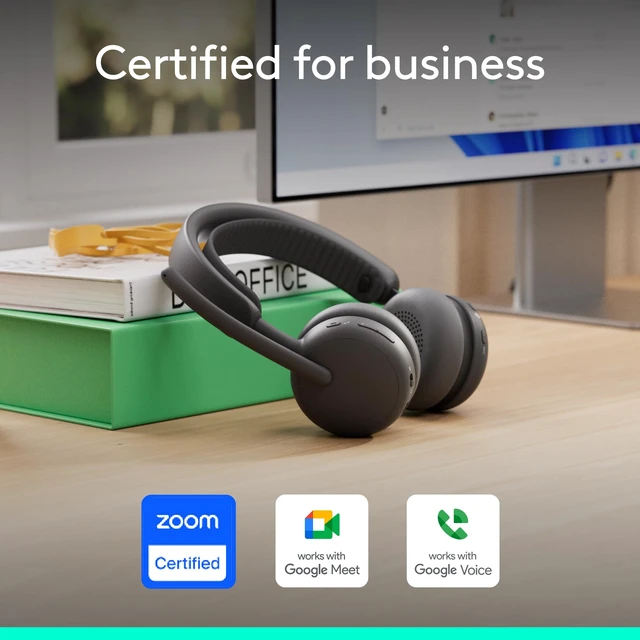 Alt view image 2 of 7 - Zone Wireless 2 ES for Business Headset - UC Adaptive Hybrid ANC, Bluetooth, USB-C & USB-A, Zoom & Google Certified, ideal for Business, Noise-Canceling, Graphite color
