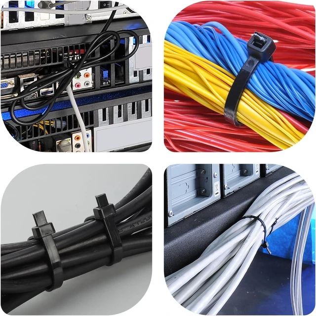 Alt view image 6 of 6 - 8 Inch Yellow Zip Ties 1200 Pack Cable Ties 35 LBS UV Resistant Cable Ties, Weatherproof, Self-Locking for Indoor and Outdoor
