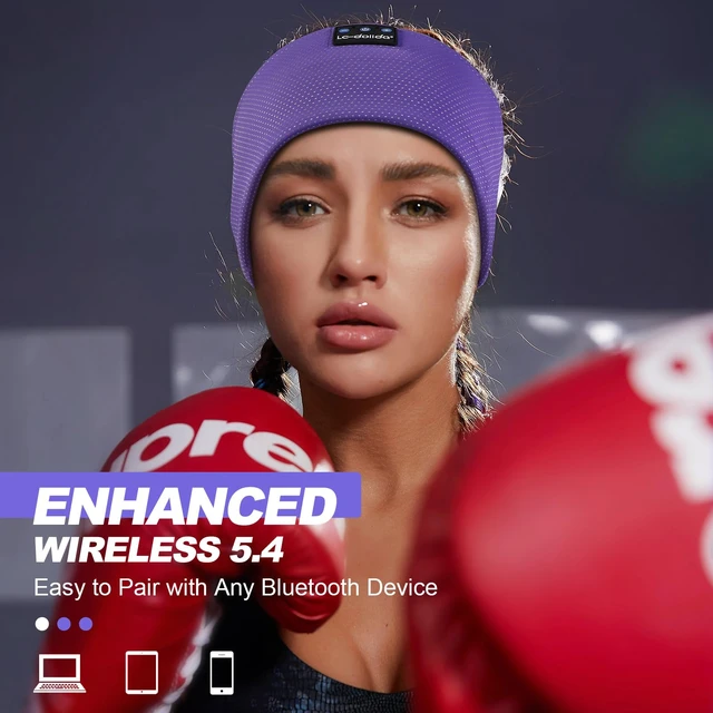 Alt view image 3 of 7 - Sleep Headphones Bluetooth 5.4, Headband Headphones Earphones Wireless, Sleep Mask for Sleeping, Sports, Gifts, Workout, Jogging, Yoga,Insomnia, Air Travel, Meditation