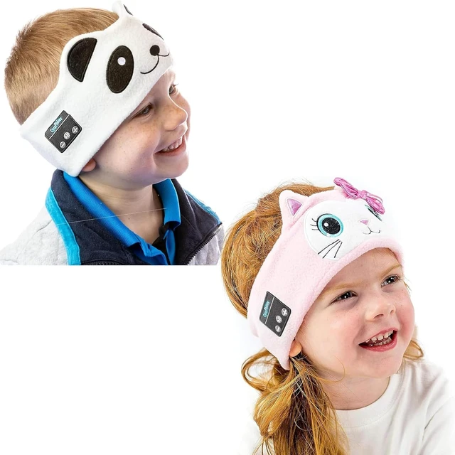 Alt view image 3 of 7 - Toddler Headphones Wireless, Kids Bluetooth Earphones, Safe Volume - Wired School Headphones for Kids with 3.5 MM Jack and Travel Bag - Toddler Airplane Accessories for Boys & Girls - Panda