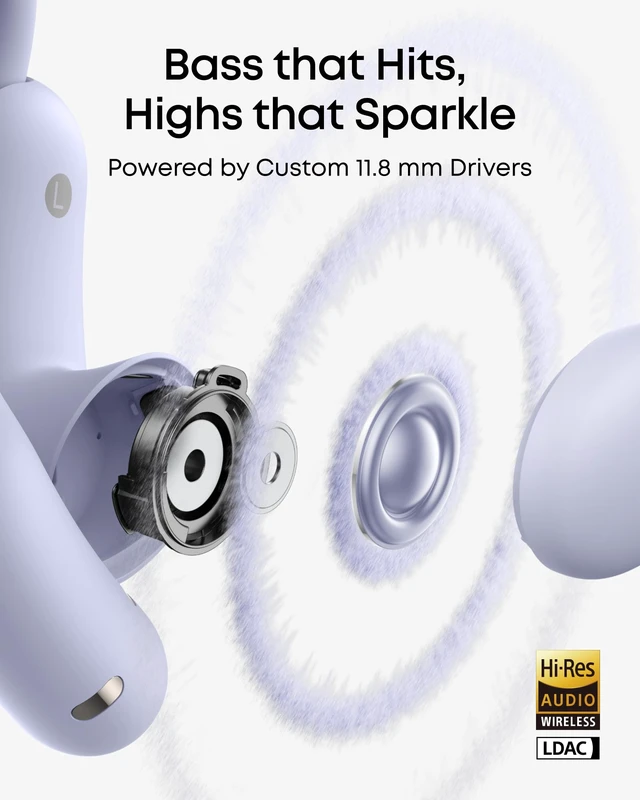 Alt view image 6 of 7 - AeroFit 2 Pro by Anker Open Ear Earbuds Active Noise Cancellation Dual-Mode Earbuds, Semi-in-Ear ANC, Adjustable Hooks, Hi-Res, LDAC, 4-Mic AI Clear Calls, IP55 Water-Proof, Wireless Charging