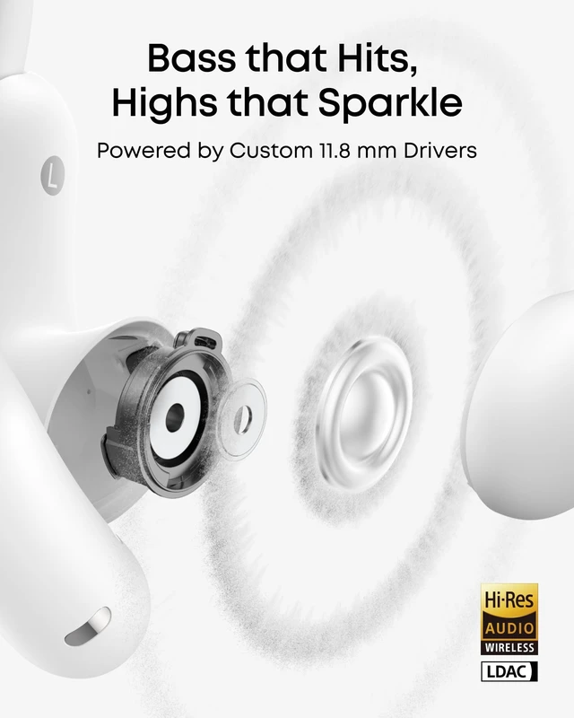 Alt view image 6 of 7 - AeroFit 2 Pro by Anker Open Ear Earbuds Active Noise Cancellation Dual-Mode Earbuds, Semi-in-Ear ANC, Adjustable Hooks, Hi-Res, LDAC, 4-Mic AI Clear Calls, IP55 Water-Proof, Wireless Charging