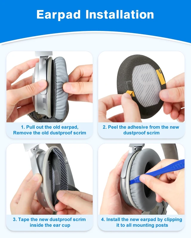 Alt view image 7 of 7 - Earpads for Bose Quiet Comfort QC 35 / QC35 ii / QC25 / QC15 Headphone