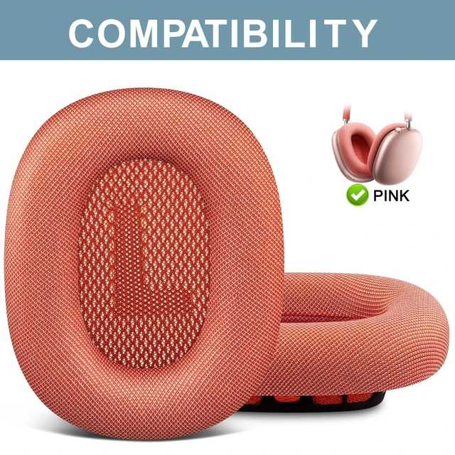 Alt view image 2 of 7 - Ear Cushions for AirPods Max 1 & 2 Replacement EarPads Ear Pads Cups Covers with Durable Mesh Fabric, Softer Foam Color