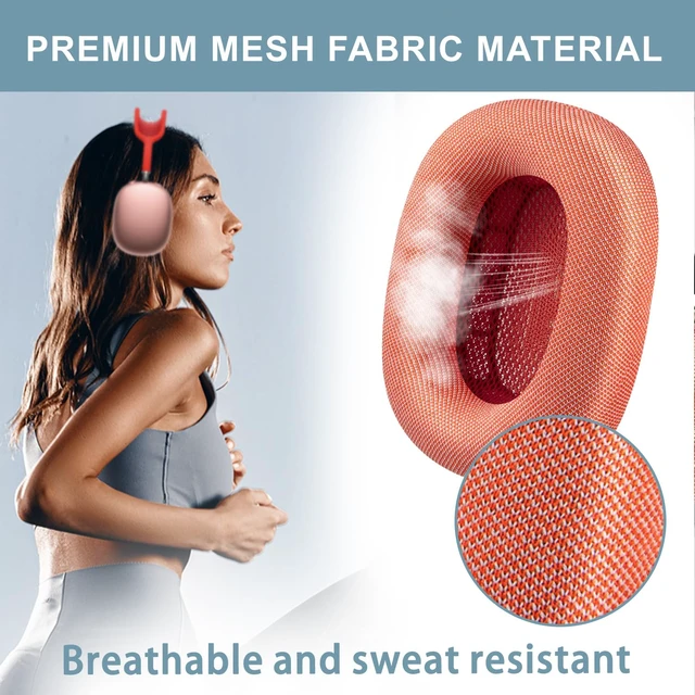 Alt view image 7 of 7 - Ear Cushions for AirPods Max 1 & 2 Replacement EarPads Ear Pads Cups Covers with Durable Mesh Fabric, Softer Foam Color
