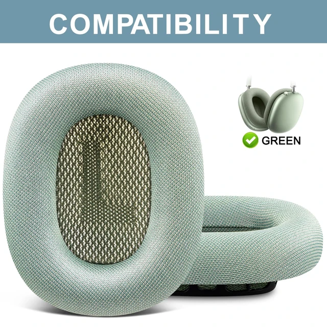 Alt view image 2 of 7 - Ear Cushions for AirPods Max 1 & 2 Replacement EarPads Ear Pads Cups Covers with Durable Mesh Fabric, Softer Foam Color