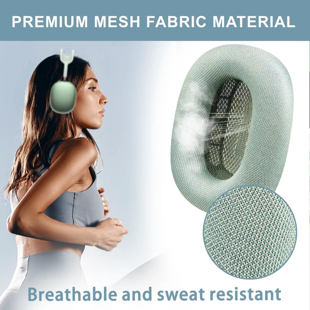 Alt view image 7 of 7 - Ear Cushions for AirPods Max 1 & 2 Replacement EarPads Ear Pads Cups Covers with Durable Mesh Fabric, Softer Foam Color