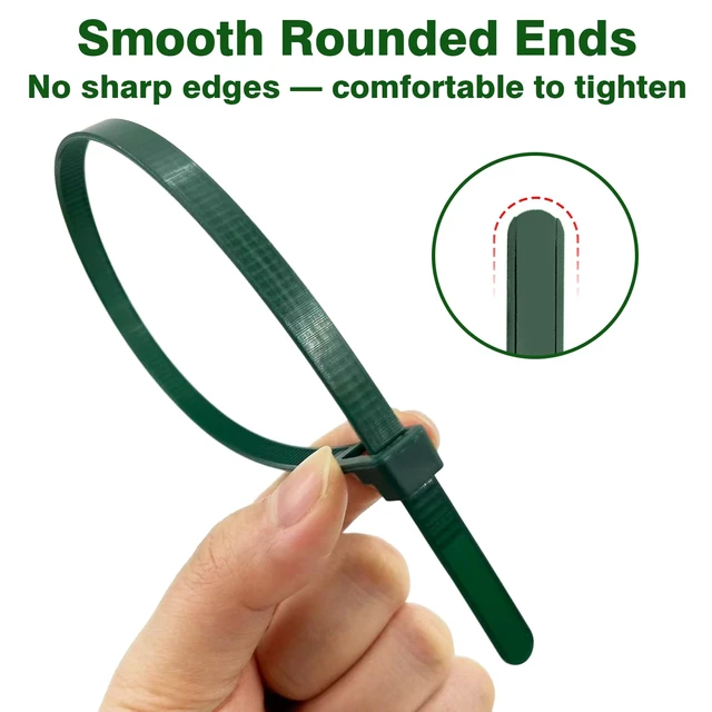 Alt view image 6 of 6 - 100 Pack Reusable Zip Ties 24 Inch Extra Long Cable Ties Dark Green Reusable Trigger Release / Industrial Nylon / UV Resistant / Non-Slip Self-Locking / Round Ends No Hurt / Extra Long 24"