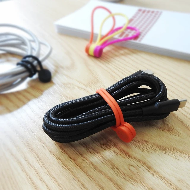 Alt view image 2 of 7 - Reusable Silicone Magnetic Cable Ties, Multicolored, 30-Pack For Bundling and Organizing, Holding Stuff, Book Markers, Fridge Magnets