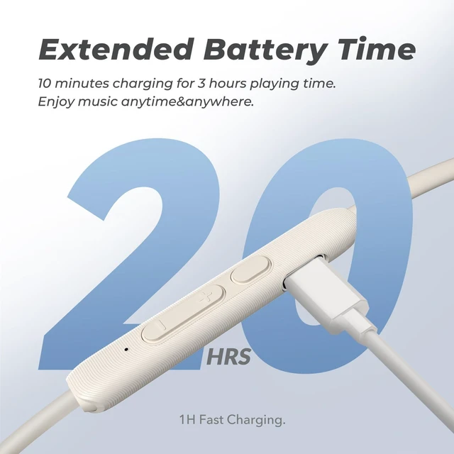 Alt view image 4 of 7 - N18 Neckband Bluetooth Earbuds, Wireless Bluetooth 6.0 Headphones with Microphone, Ultra-Lightweight Comfort, IPX7 Waterproof, Deep Bass Strong Beat, 20H Playtime, Magnetic Earphones