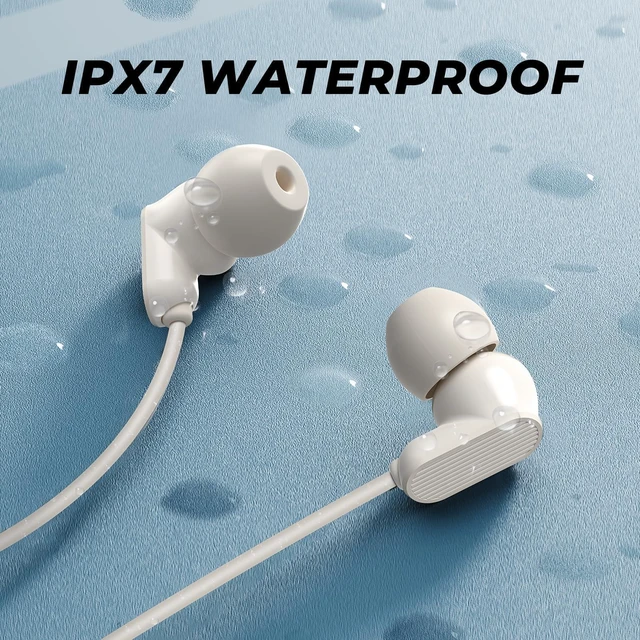 Alt view image 5 of 7 - N18 Neckband Bluetooth Earbuds, Wireless Bluetooth 6.0 Headphones with Microphone, Ultra-Lightweight Comfort, IPX7 Waterproof, Deep Bass Strong Beat, 20H Playtime, Magnetic Earphones