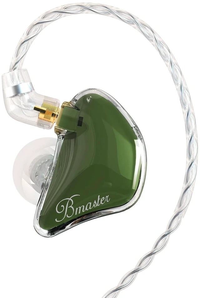 Main image of Bmaster in Ear Monitor Headphones for Musicians, Hybrid Triple Drivers Dynamic Earbuds, Sound Isolating Earphones with 2 Detachable MMCX Cables (Olive)