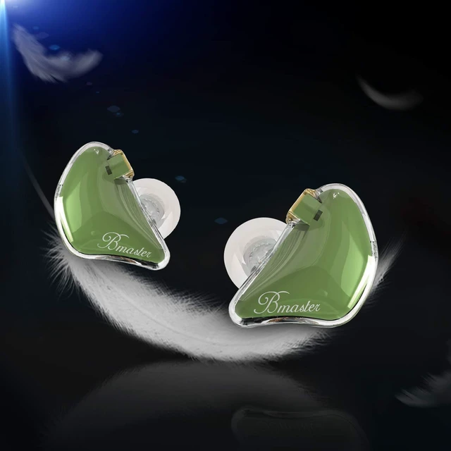 Alt view image 5 of 7 - Bmaster in Ear Monitor Headphones for Musicians, Hybrid Triple Drivers Dynamic Earbuds, Sound Isolating Earphones with 2 Detachable MMCX Cables (Olive)