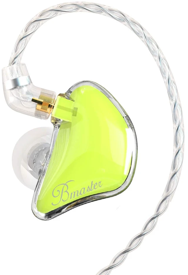 Main image of Bmaster Noise Isolating in Ear Monitor Earphones, 1BA+2DD Hybrid Balanced Armature Driver IEM Headphones with Two Detachable MMCX Cables (Yellow)