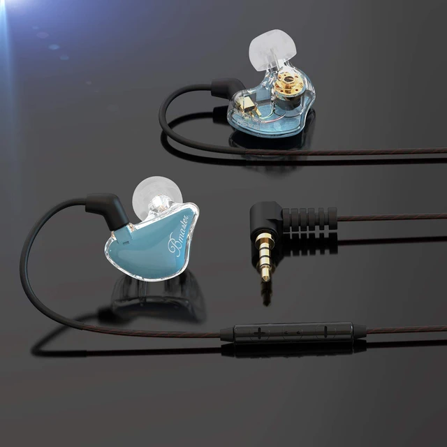 Alt view image 2 of 7 - Bmaster Triple Drivers in Ear Monitor Headphone with Two Detachable Cables Fit in Ear Suitable for Audio Engineer, Musician (Blue)