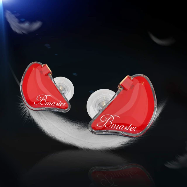 Alt view image 4 of 7 - Bmaster in Ear Monitor Musician Headphones Triple Drivers Dynamic Earbuds Sound Isolating Earphones with Two Detachable Audio & Mic Cables (Red)