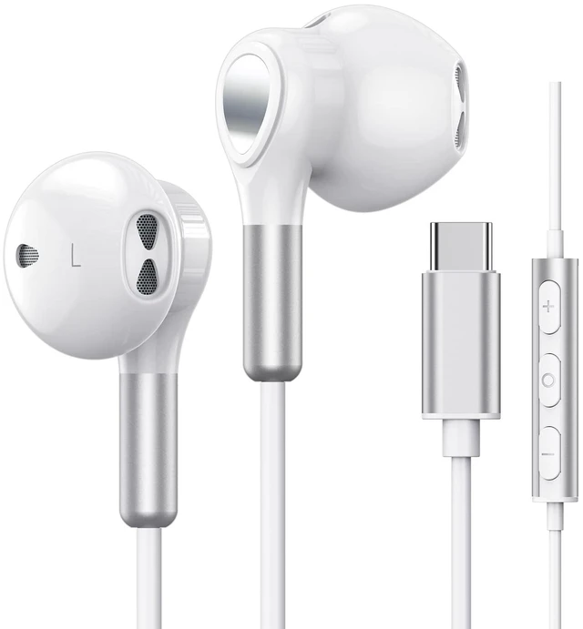Main image of USB C Headphones for Samsung Galaxy S26 S25 S24 S23 S22 S21 S20 A56 A17 A16 Wired USB C Earbuds with Mic Volume Control Earphones USB Type C Headphones for iPhone 17 16 15 Pro Max Plus iPad 10 Pixel