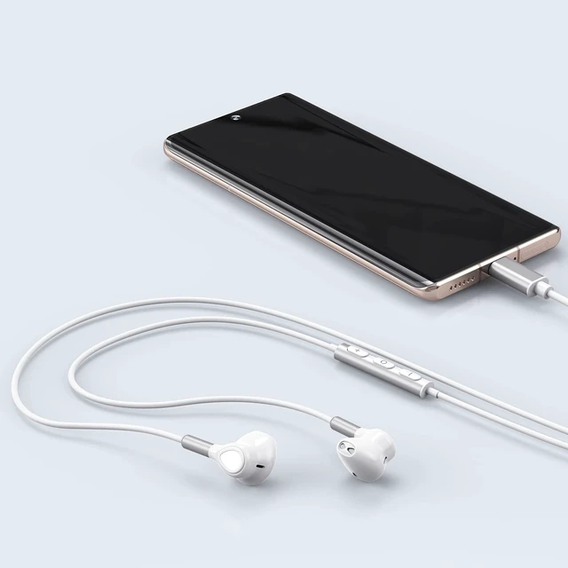 Alt view image 7 of 7 - USB C Headphones for Samsung Galaxy S26 S25 S24 S23 S22 S21 S20 A56 A17 A16 Wired USB C Earbuds with Mic Volume Control Earphones USB Type C Headphones for iPhone 17 16 15 Pro Max Plus iPad 10 Pixel