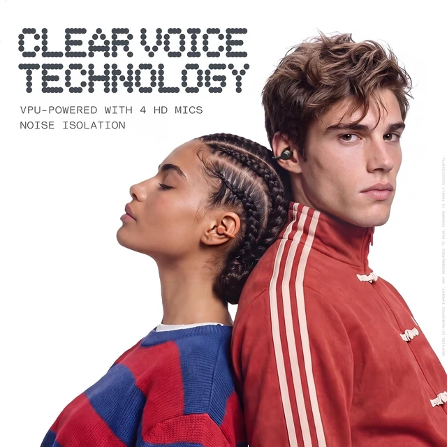 Alt view image 7 of 7 - Clip Pro, Hi-Res Open Ear Wireless Bluetooth Headphones, Light Grey Clip On Earbuds with Ultra-Lightweight Design, Comfortable Fit, Sweat Resistant, 32.5h Playtime, 4-MIC Call Clarity