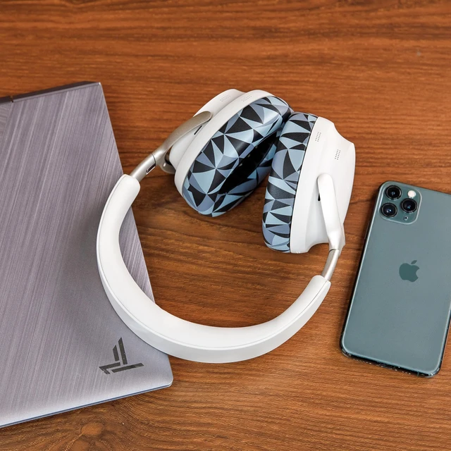 Alt view image 3 of 7 - PadZ QC Ultra - Earpads for Bose QuietComfort Ultra Gen 1 & 2 Made by Wicked Cushions Enhanced Comfort, Thickness & Durability Geo Grey