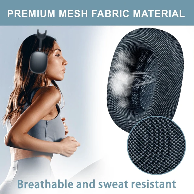 Alt view image 7 of 7 - Ear Cushions for AirPods Max 1 & 2 Replacement EarPads Ear Pads Cups Covers with Durable Mesh Fabric, Softer Foam Color