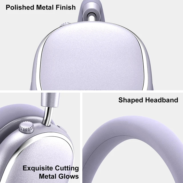 Alt view image 7 of 7 - NiceComfort 95 Adaptive Noise Cancelling Headphones Wireless Bluetooth with Spatial Audio,Transparency,ENC,HD Sound,Low Latency for Gaming,Slim Headphones Lightweight