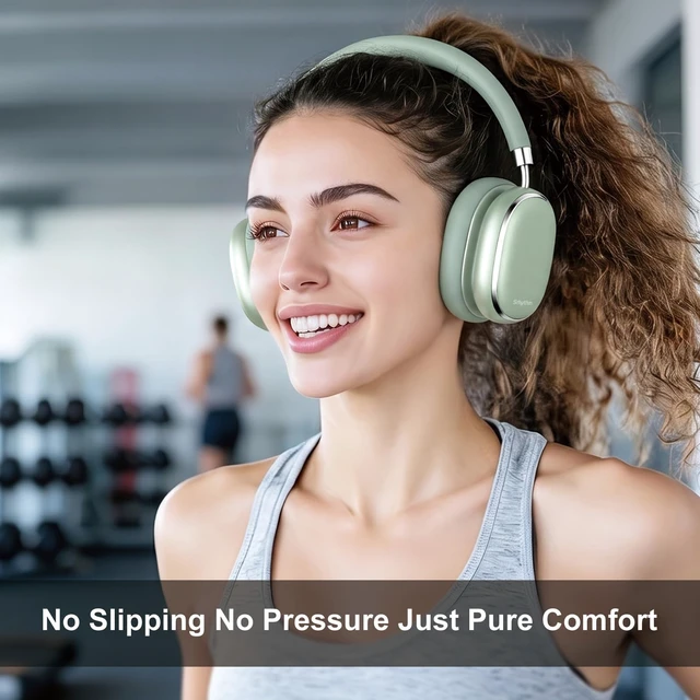 Alt view image 4 of 7 - NiceComfort 95 Hybrid Noise Cancelling Headphones Wireless Bluetooth with Transparency,ENC,HD Sound,Slim Headphones Lightweight
