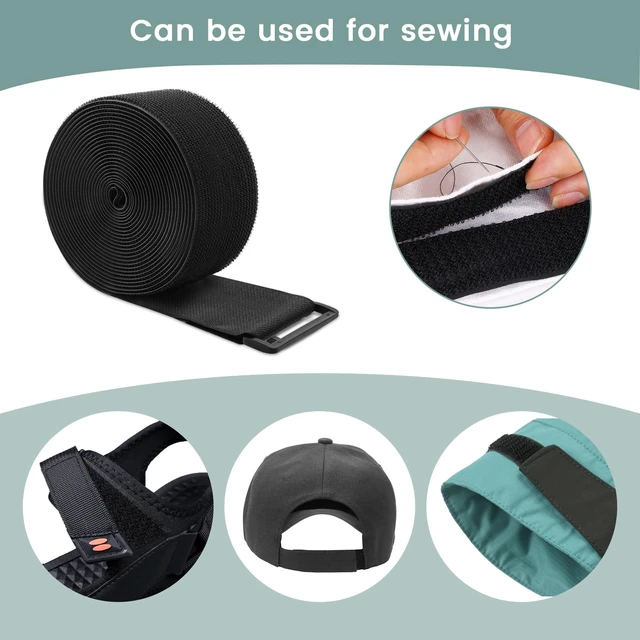 Alt view image 6 of 6 - 1.5In x 32Ft Cable Straps Heavy Duty With 40 Buckles, Black Hook and Loop Straps, Reusable Cable Ties for Organizer or Storage
