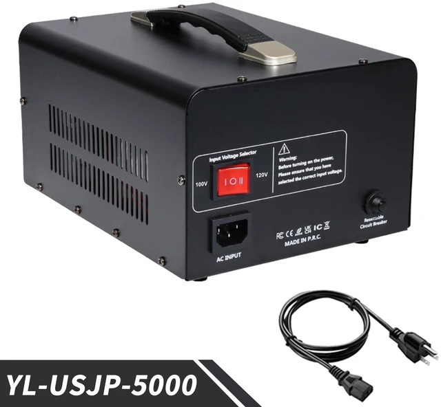 Alt view image 5 of 7 - 120V to 100V US to Japan Voltage Converter Step Down/Up Transformer Power Converter for Japanese Industrial or High-Power Use in US(5000W)