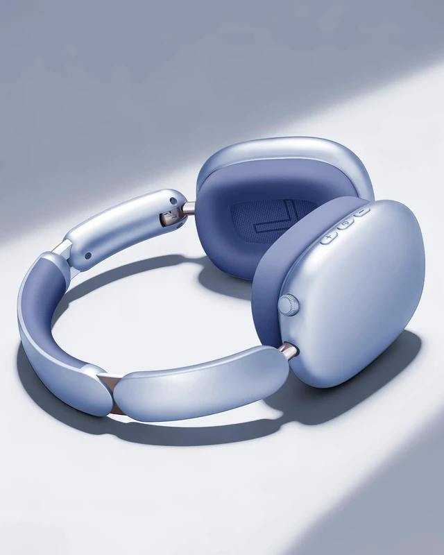Alt view image 2 of 7 - Y02 Active Noise Cancelling Wireless Headphones, Blue Over-Ear, Bluetooth, 60H Playtime,Crystal Clear Calls, Hi-Res Audio, Big Bass, Foldable Lightweight for Travel Home Office